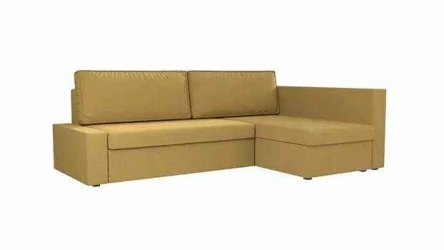 Угловой диван Версаль Микровельвет Желтый угол Правый