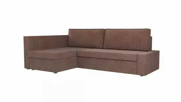 Угловой диван Версаль Рогожка Коричневый угол Левый