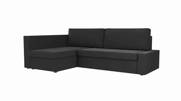 Угловой диван Версаль Велюр Черный угол Левый