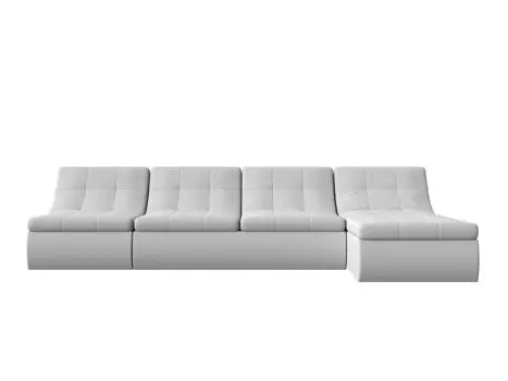 Диван угловой модульный Холидей Экокожа Белый