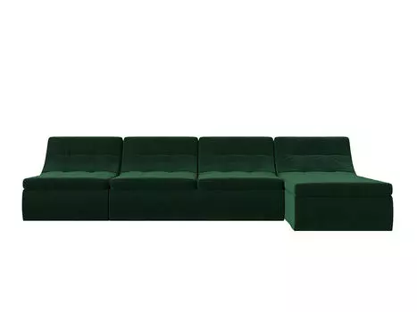 Диван угловой модульный Холидей Велюр Зеленый