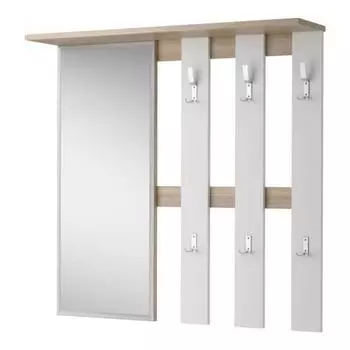 Вешалка с зеркалом Лофт-2 СТЛ.117.03 Дуб сонома/Белый