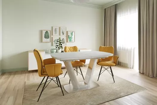 Стол лакированный обеденный раскладной MIAMI – Прямоугольный