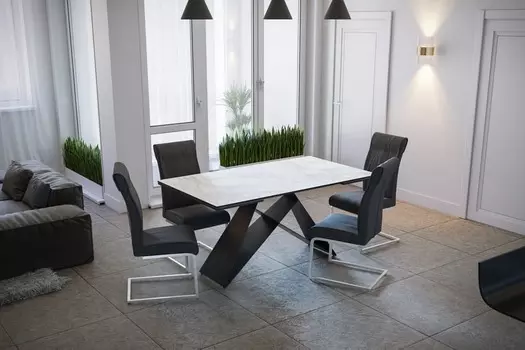 Стол лакированный обеденный раздвижной BERLIN – Прямоугольный