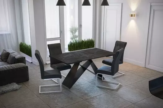 Стол лакированный обеденный раздвижной BERLIN – Прямоугольный