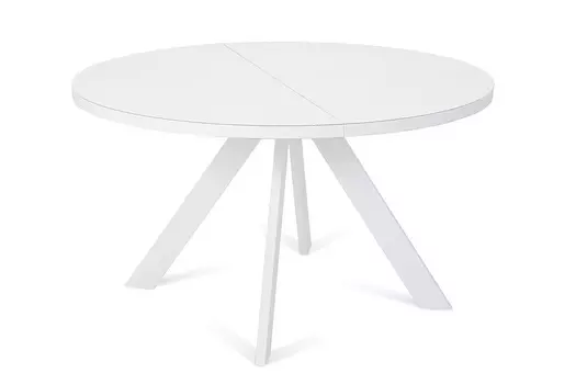 Стол раскладной FARGO 120 WHITE SILK W - круглый