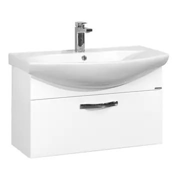 Белая подвесная тумба Ария 80 под раковину (Акватон)