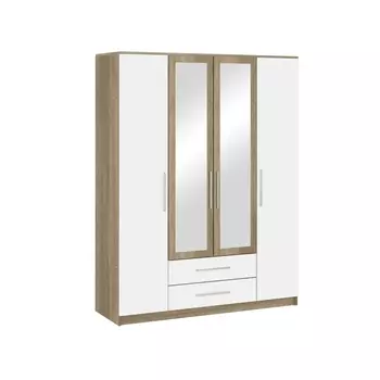 Четырехдверный шкаф Бланка с зеркалом и ящиками (НК мебель)