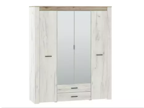 Четырехдверный шкаф Прага с зеркалом (НК мебель)