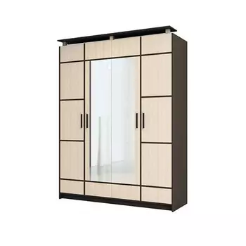Четырехстворчатый шкаф Фудзи с зеркалом (Термит)