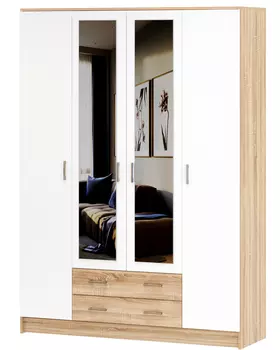 Четырехстворчатый шкаф Квадро Беатрис (Памир)