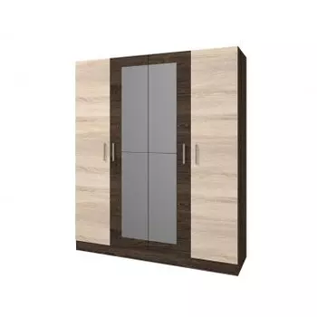 Четырехстворчатый шкаф Леси с зеркалом (Горизонт)