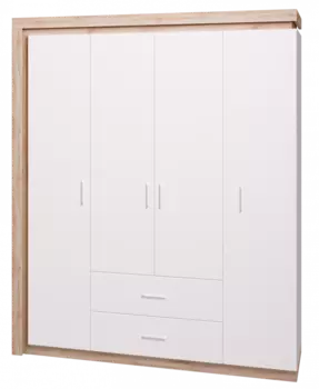 Четырехстворчатый шкаф с ящиками №16 Люмен (Ижмебель)