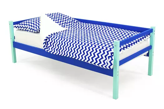 Детская деревянная кровать-тахта Skogen мятно-синяя (Бельмарко)