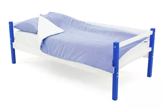 Детская деревянная кровать-тахта Skogen сине-белый (Бельмарко)