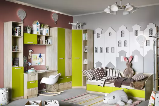 Детская комната АКВАРЕЛЬ ЛАЙМ КОМПЛЕКТАЦИЯ 1 СИЛ
