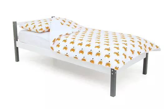 Детская кровать Skogen classic графит-белый (Бельмарко)