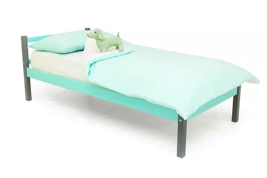 Детская кровать Skogen classic графит-мятный (Бельмарко)