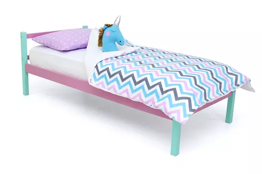 Детская кровать Skogen classic мятный-лаванда (Бельмарко)