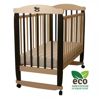 Детская кроватка с полозьями на колесах Соня 02 Лошадка (Соня)