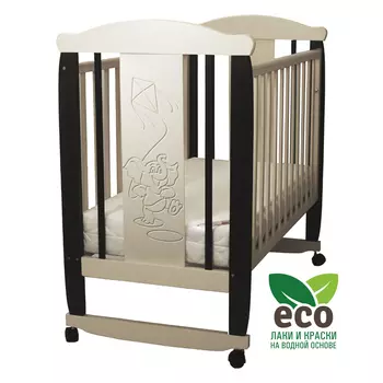 Детская кроватка с полозьями на колесах Соня 02 Слоник (Соня)