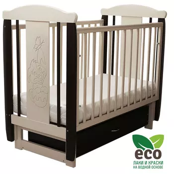 Детская кроватка с поперечным маятником Соня 04 Собака в чашке (Соня)