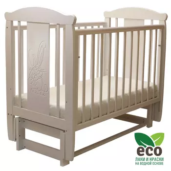 Детская кроватка с продольным маятником Соня 05 Заяц (Соня)