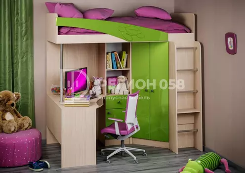 Детский комплекс Бемби МДФ с 3D-фасадами (Регион 058)