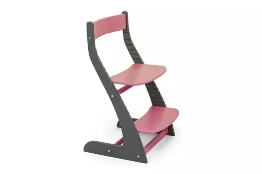 Детский растущий регулируемый стул Усура графит-лаванда (Бельмарко)