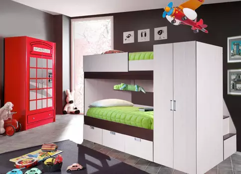 Двухъярусная кровать Бамбино 3-1 0527 (КМК)