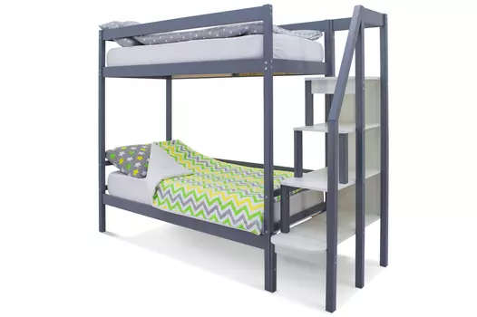 Двухъярусная кровать Svogen графит (Бельмарко)