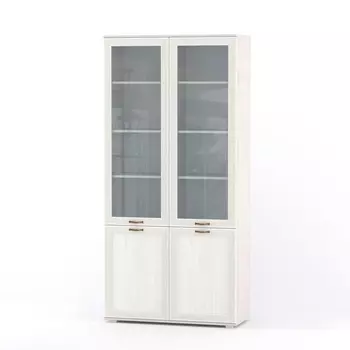 Двухствочатый шкаф со стеклом ШК-402 Комо (Олмеко)