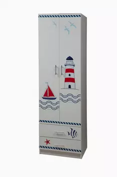 Двухстворчатый шкаф Лего-3 Кораблик (Олмеко)