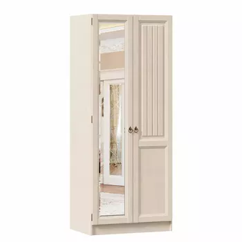 Двухстворчатый шкаф с глухим и зеркальным фасадами Амели 642010 (Любимый дом)