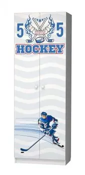 Двухстворчатый шкаф Смарти с фотопечатью Хоккей (Премиум)