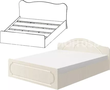 Двуспальная кровать Карина-7 МДФ (Регион 058)