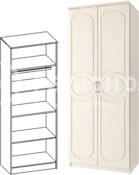Двустворчатый шкаф Карина-7 МДФ (Регион 058)