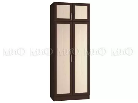 Ева Шкаф платяной 800 дуб беленый/венге (Миф)