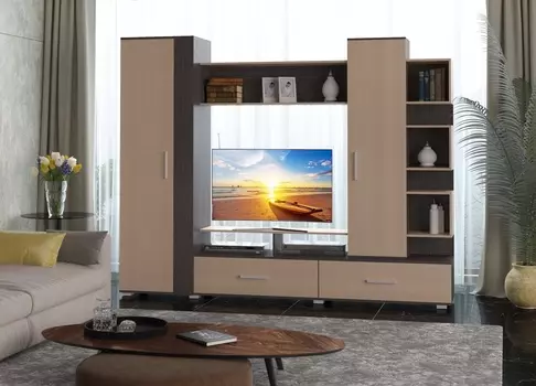 Гостиная Даллас венге/дуб кремона (НК мебель)