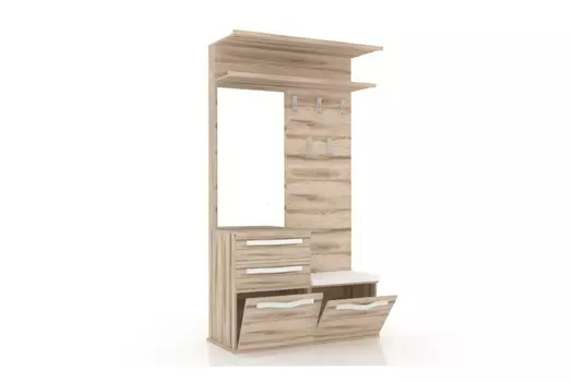 Комбинированная вешалка с зеркалом Марта 124.110 (Любимый дом)