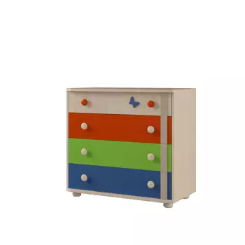 Комод 120 мдк 4.13 с 4 выдвижными ящиками (Корвет)