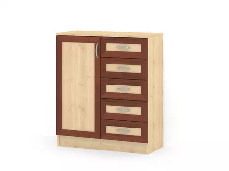 Комод 1 дверь 5 ящика Горизонт-Р (Баронс)