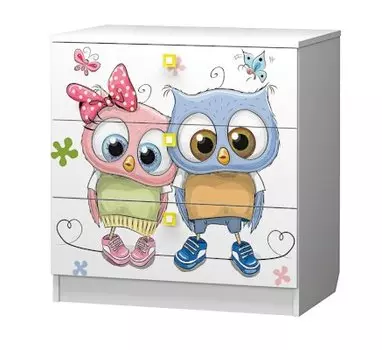 Комод Смарти с фотопечатью Совята (Премиум)