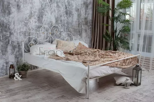 Кованая кровать Афина с 1 спинкой (Francesco Rossi)