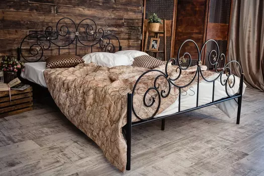 Кованая кровать Афина с 2 спинками (Francesco Rossi)