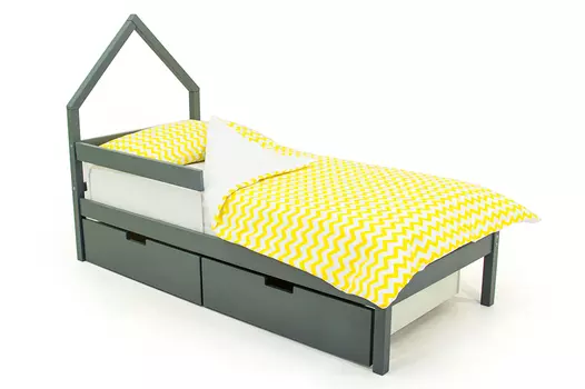 Кровать-домик мини Skogen графит (Бельмарко)