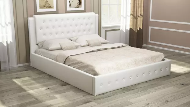 Кровать Камелия с мягким изголовьем (Арника)