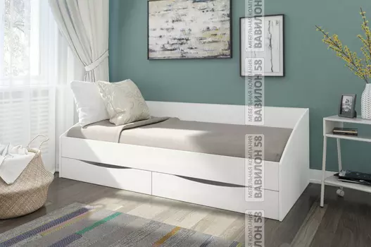 Кровать с 2 ящиками Классика (разные цвета) ВВ