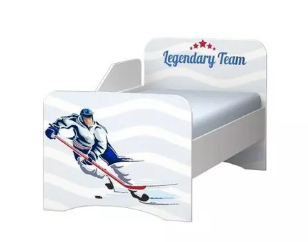 Кровать Смарти с фотопечатью Хоккей (Премиум)