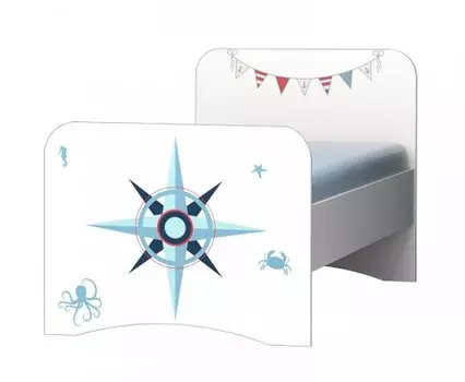 Кровать Смарти с фотопечатью Маяк 80х160 (Премиум)